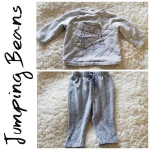 Jumping Beans, Size 3mos, Blue/Grey Pajama Set